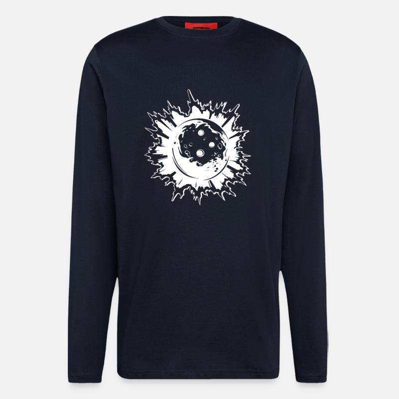 Bowling Zeichnung - Langarmshirt - made by SPREAD - DARK NAVY