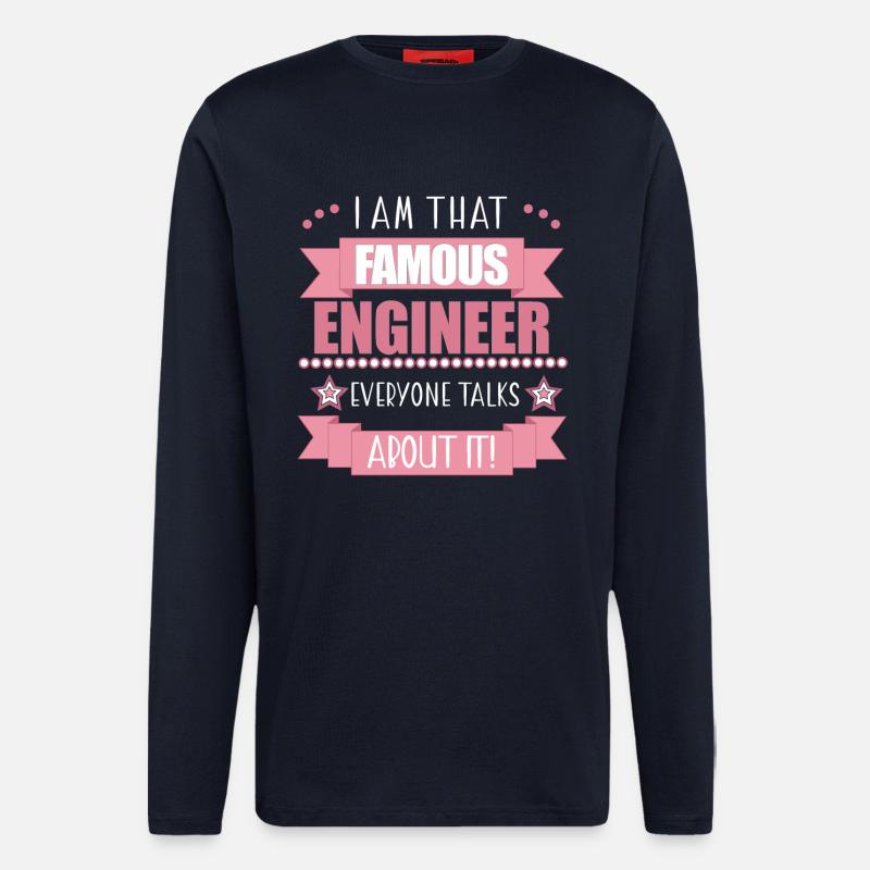 Engineer Profession Ladies Gift - Longsleeve - made by SPREAD - DARK NAVY