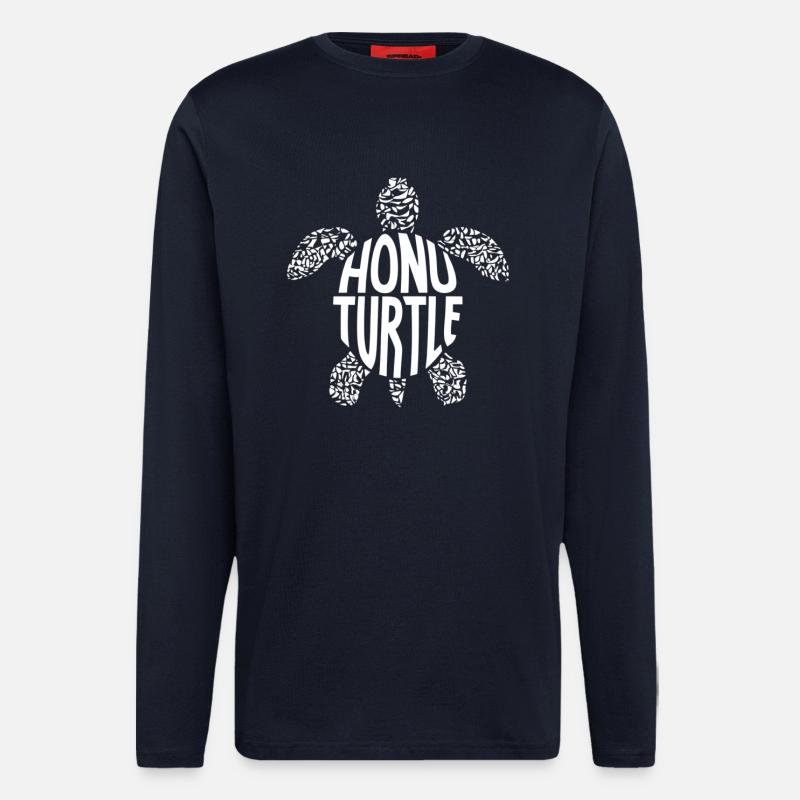 Honu Turtle Hawaii Longneck Reptile - Longsleeve - made by SPREAD  - DARK NAVY