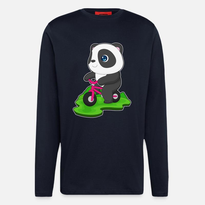 Vélo Panda - Manches longues bio décontracté fabriqué en UE - DARK NAVY