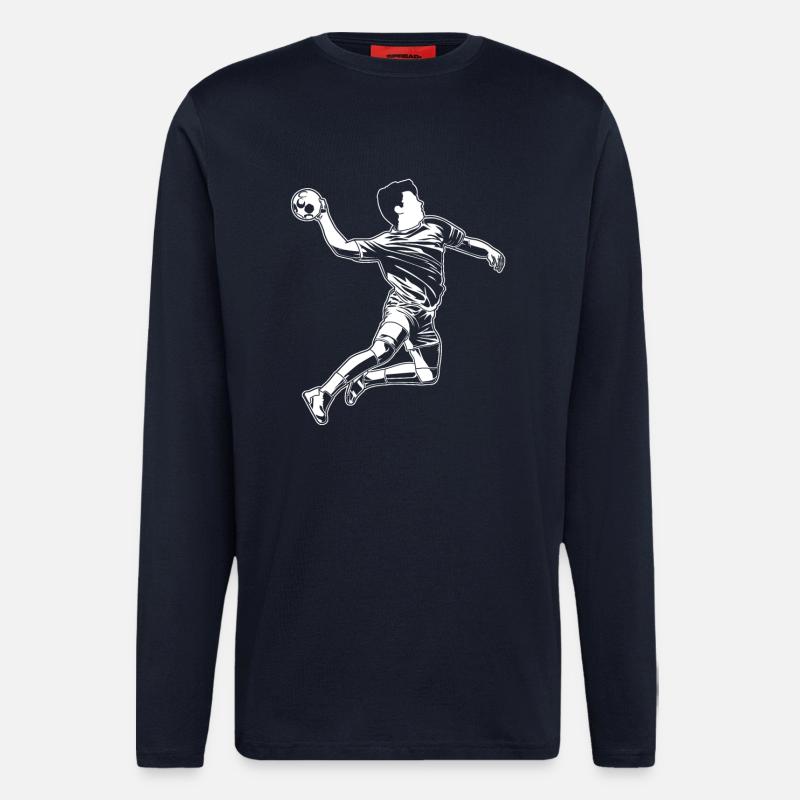 Handball Lover Sketch - Longsleeve - made by SPREAD  - DARK NAVY