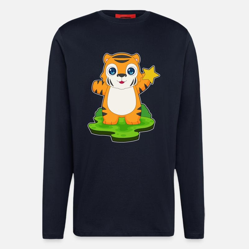 Tiger Stern - Langarmshirt - made by SPREAD  - DARK NAVY
