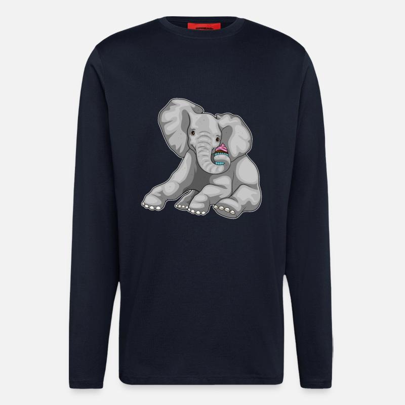 Elephant Cupcake - Longsleeve - made by SPREAD  - DARK NAVY