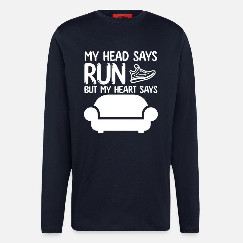 Antisportler Couch - Langarmshirt - made by SPREAD  - DARK NAVY