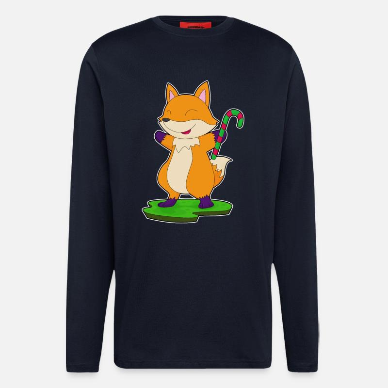 Fuchs Zuckerstange - Langarmshirt - made by SPREAD  - DARK NAVY