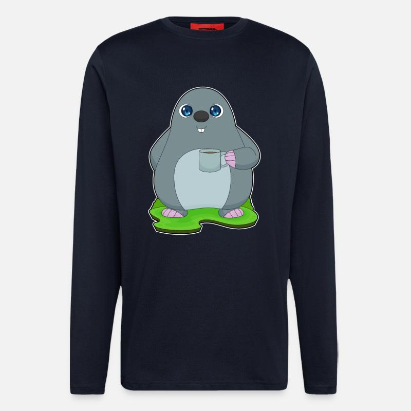 Mole Coffee Tassee - Longsleeve - made by SPREAD - DARK NAVY