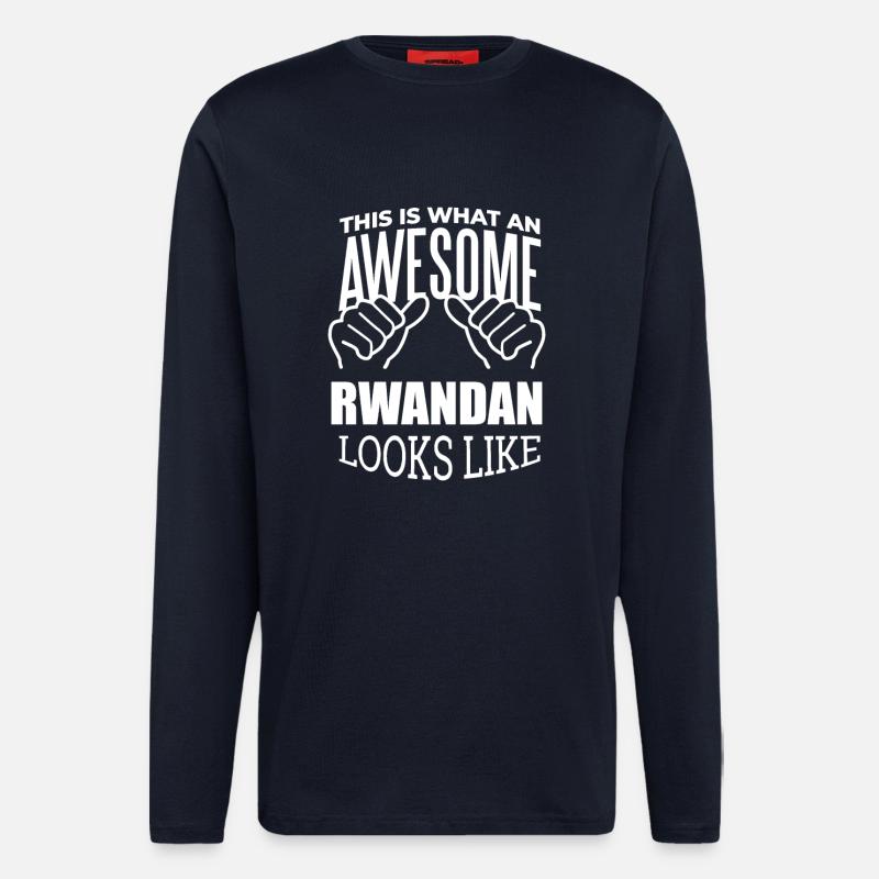 Ruanda - Langarmshirt - made by SPREAD  - DARK NAVY