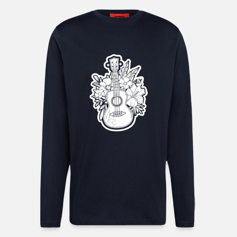 Ukulele Comic Look - Longsleeve - made by SPREAD  - DARK NAVY