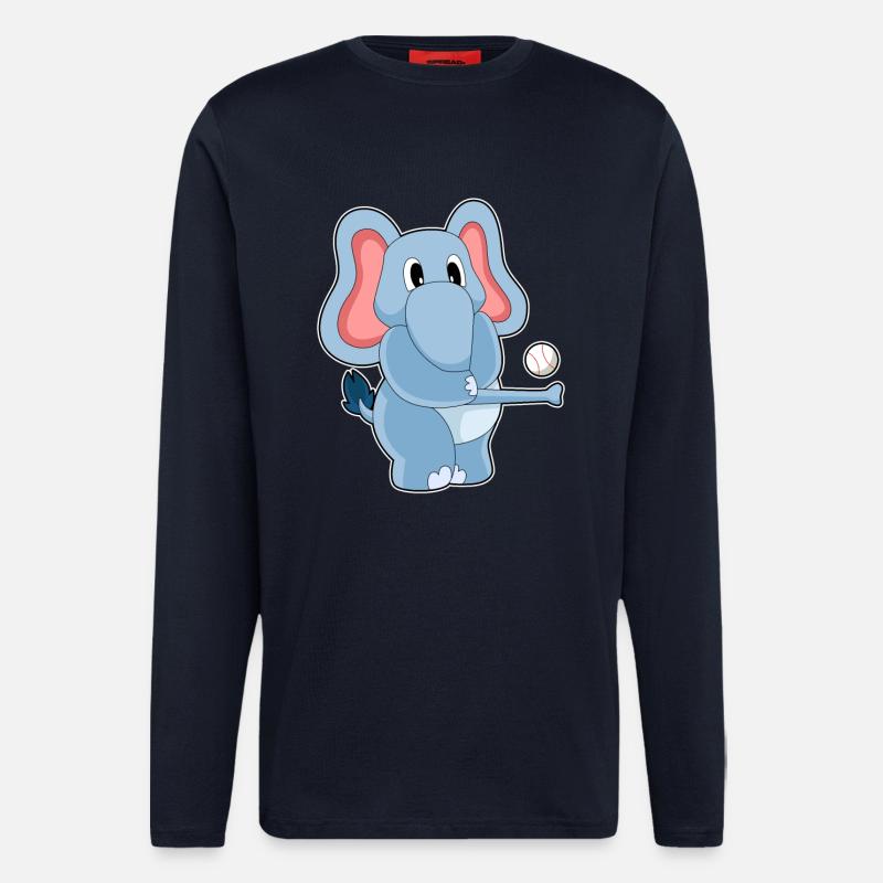 Elefant Baseball  - Langarmshirt - made by SPREAD  - DARK NAVY