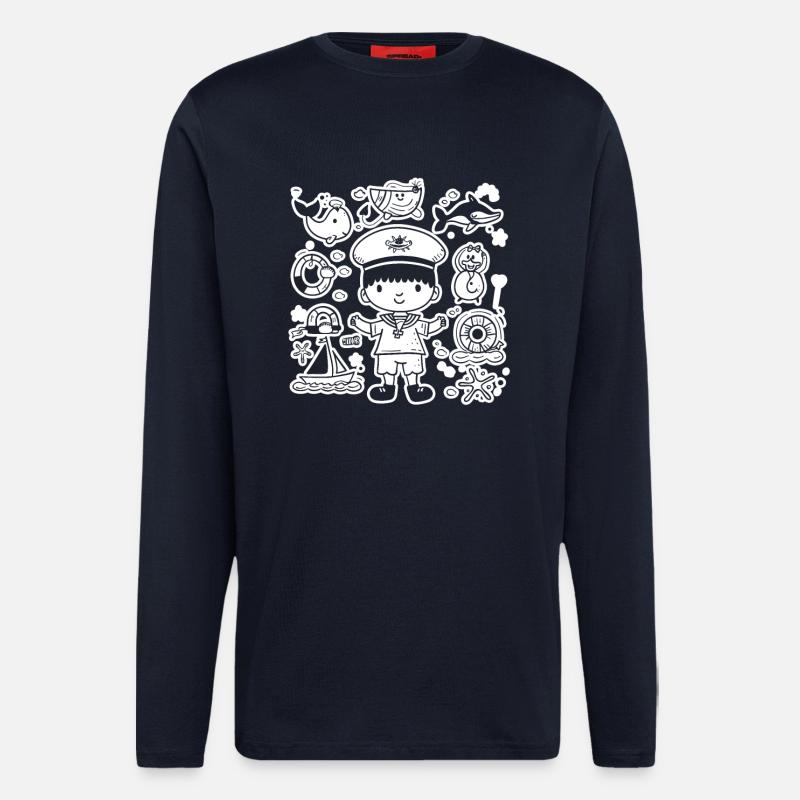 Little Sailor Comic Look - Longsleeve - made by SPREAD - DARK NAVY