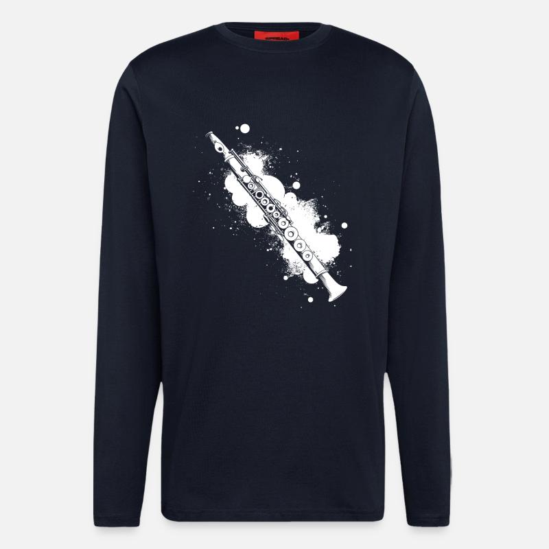 Flöte Graffiti - Langarmshirt - made by SPREAD  - DARK NAVY