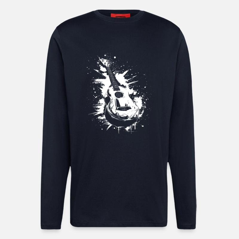 Ukulele Graffiti - Longsleeve - made by SPREAD  - DARK NAVY