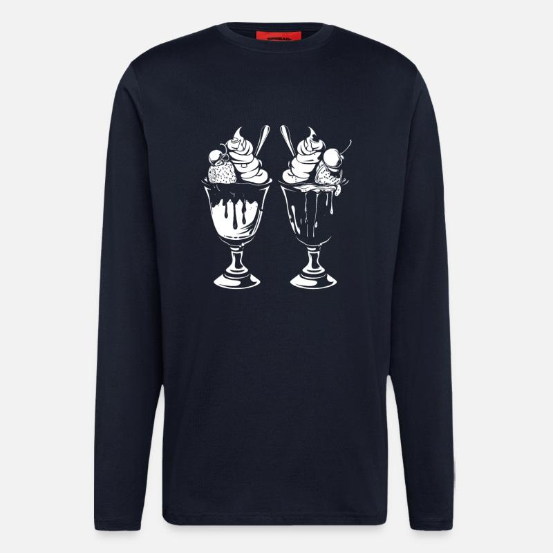 Eisbecher Grafik - Langarmshirt - made by SPREAD  - DARK NAVY