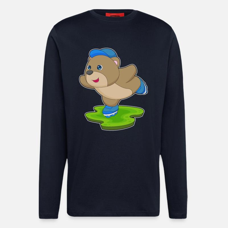 Bär Inline skating Rollschuhe - Langarmshirt - made by SPREAD  - DARK NAVY
