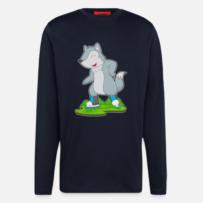Wolf Inline skating Inline skates - Langarmshirt - made by SPREAD - DARK NAVY