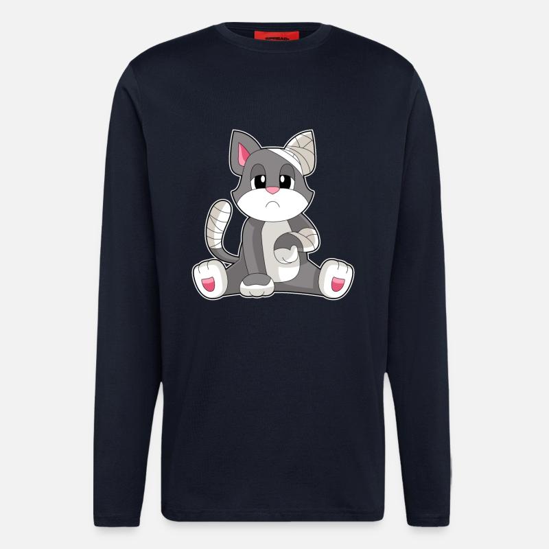 Cat Bandage - Longsleeve - made by SPREAD  - DARK NAVY