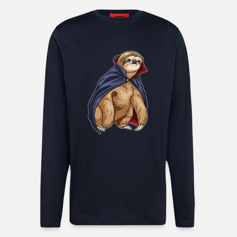 Sloth Halloween Vampire - Longsleeve - made by SPREAD  - DARK NAVY