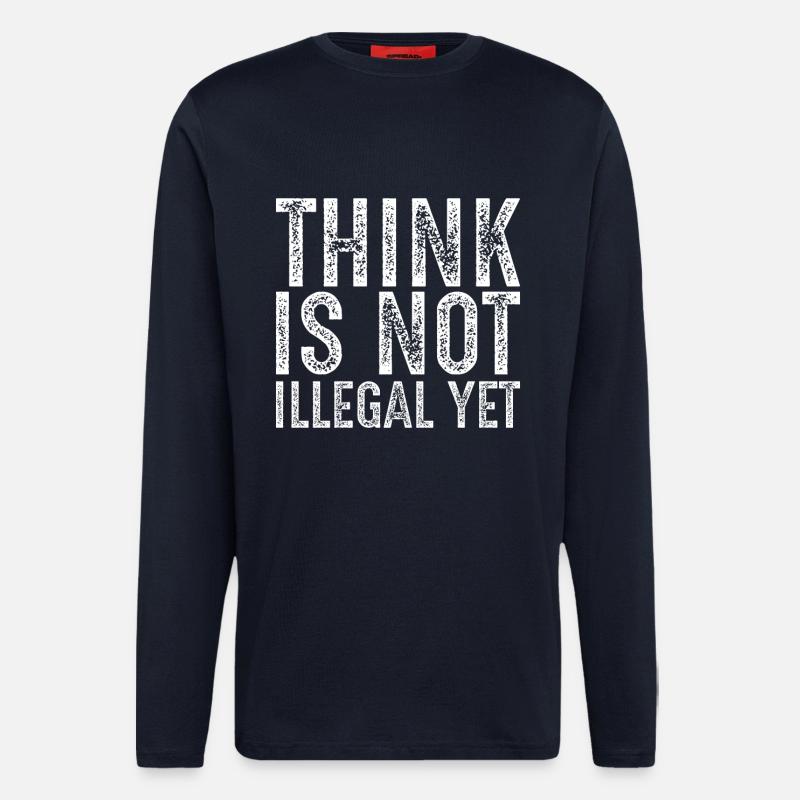 Denken ist noch nicht illegal - Langarmshirt - made by SPREAD  - DARK NAVY