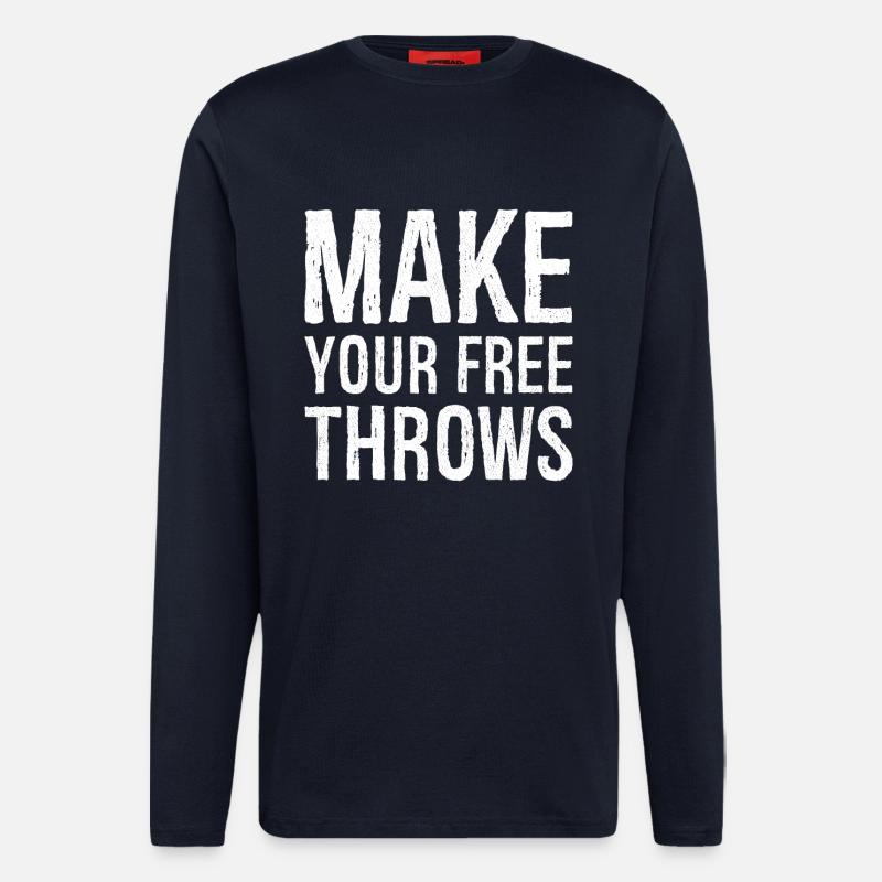 make your free throws - Longsleeve - made by SPREAD  - DARK NAVY