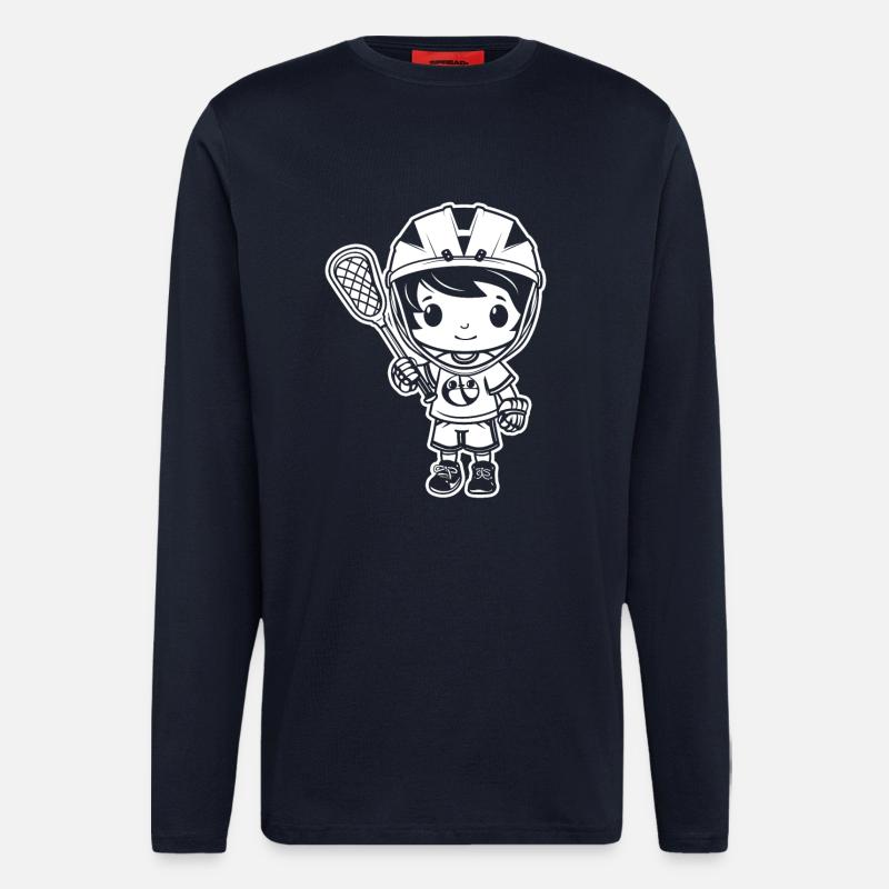 Lacrosse Junge - Langarmshirt - made by SPREAD  - DARK NAVY