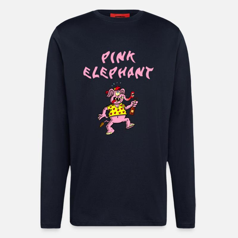 Rosa Elefant - Langarmshirt - made by SPREAD  - DARK NAVY