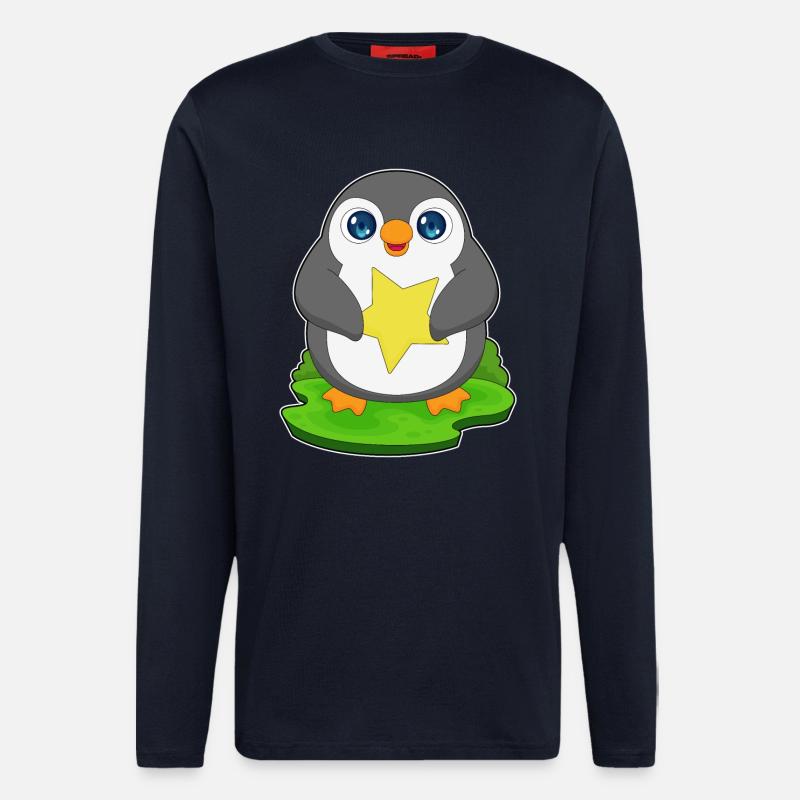 Pinguin Stern - Langarmshirt - made by SPREAD  - DARK NAVY