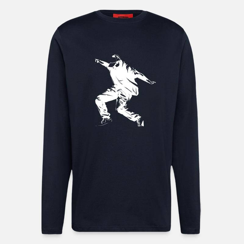 Breakdance Sketch - Langarmshirt - made by SPREAD - DARK NAVY