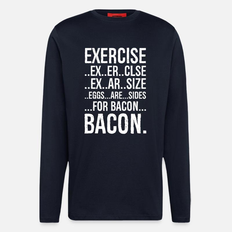 Exercise bacon - Longsleeve - made by SPREAD  - DARK NAVY