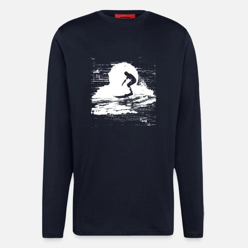 Surfing Skizze - Langarmshirt - made by SPREAD  - DARK NAVY