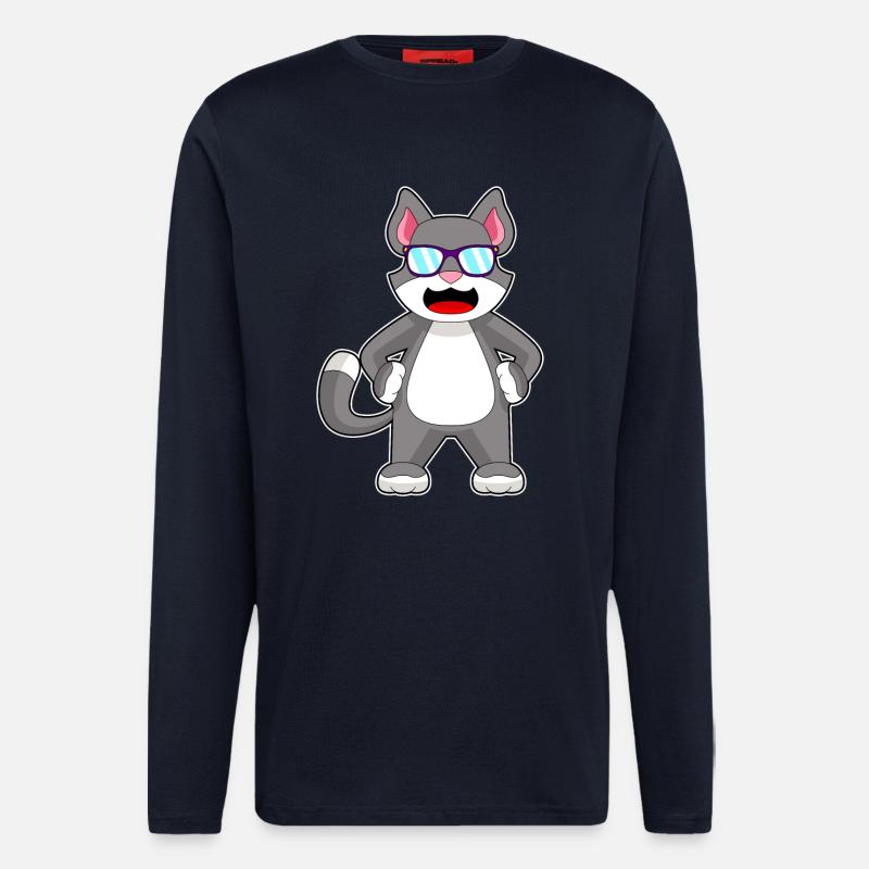 Cat Sunglasses - Longsleeve - made by SPREAD - DARK NAVY