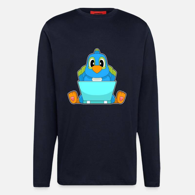 Parrot Laptop - Longsleeve - made by SPREAD  - DARK NAVY