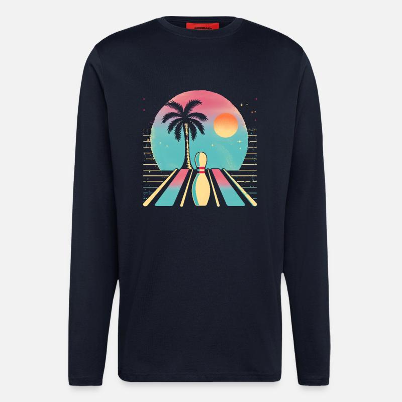 Oldschool Bowling - Langarmshirt - made by SPREAD  - DARK NAVY