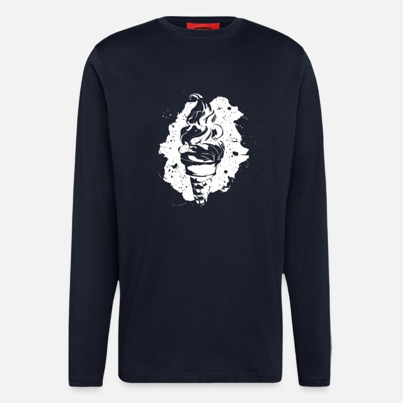 Eiscreme Grafik - Langarmshirt - made by SPREAD  - DARK NAVY
