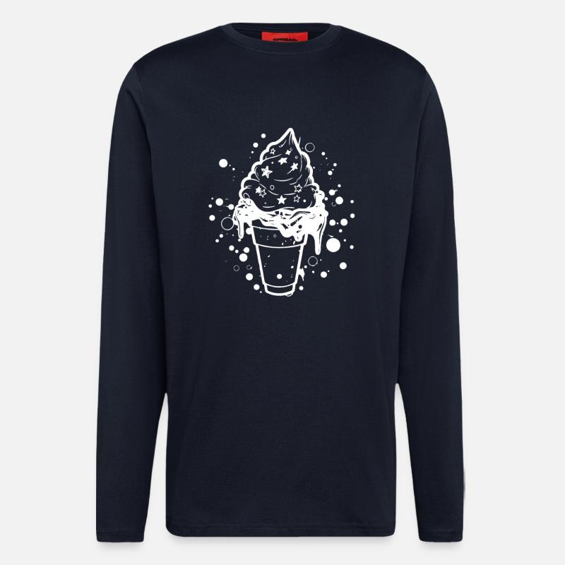 Softeis Skizze - Langarmshirt - made by SPREAD  - DARK NAVY
