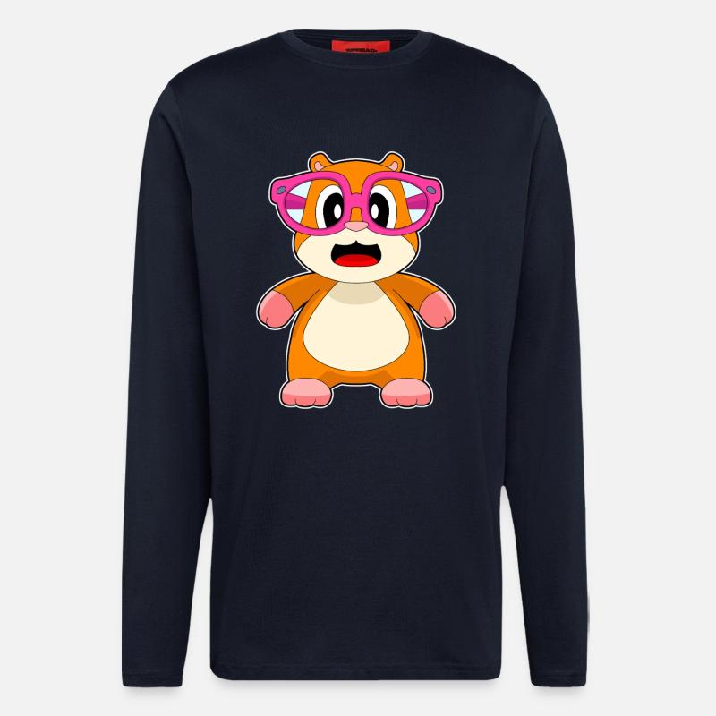 Hamster Brille - Langarmshirt - made by SPREAD  - DARK NAVY