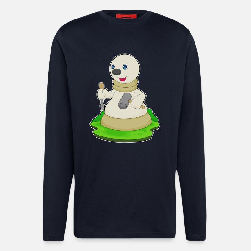Schachfigur Bauer Schach - Langarmshirt - made by SPREAD - DARK NAVY