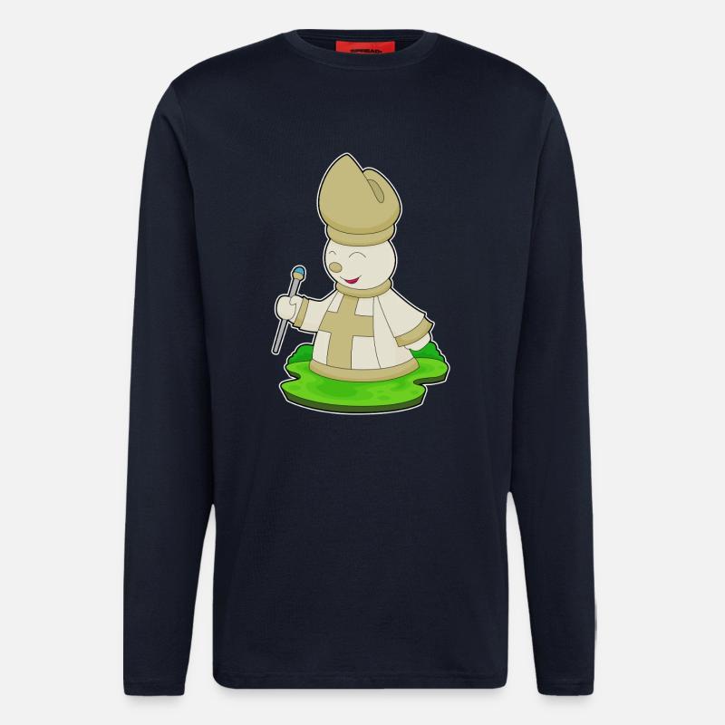 Chess Piece Bishop Chess - Longsleeve - made by SPREAD - DARK NAVY