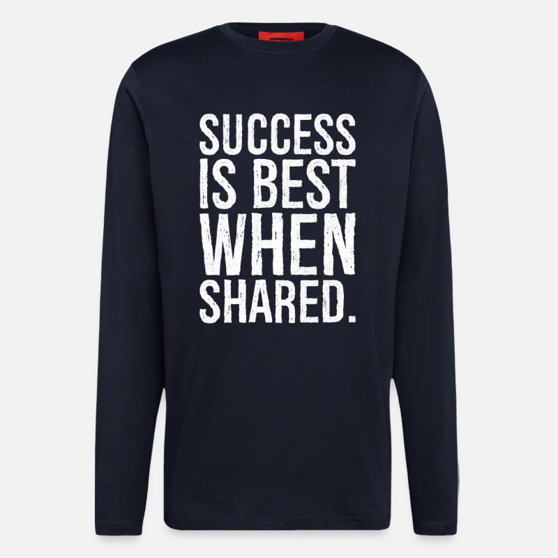success is best when shared - Longsleeve - made by SPREAD  - DARK NAVY