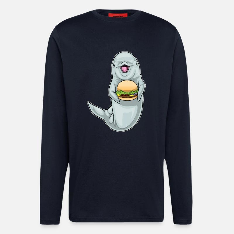 Dolphin Cheeseburger - Longsleeve - made by SPREAD - DARK NAVY