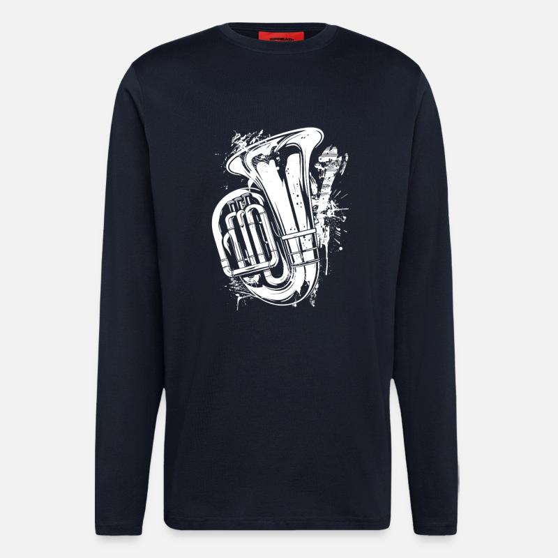 Tuba Graffiti - Langarmshirt - made by SPREAD  - DARK NAVY