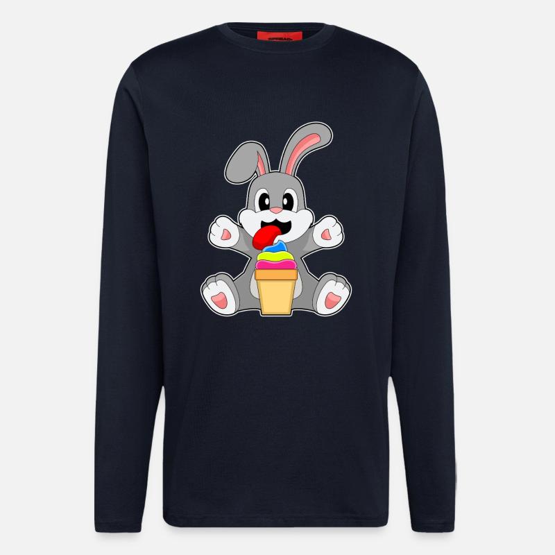 Hase Eisbecher - Langarmshirt - made by SPREAD  - DARK NAVY