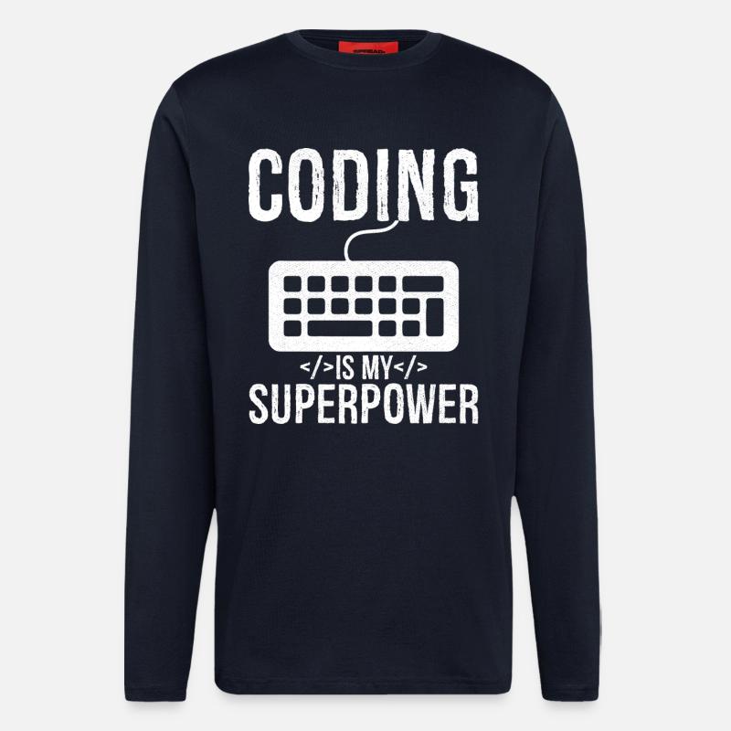 coding is my superpower - Langarmshirt - made by SPREAD  - DARK NAVY