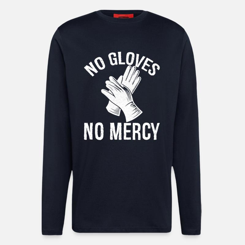 Pas de gants, pas de pitié - Manches longues bio décontracté fabriqué en UE - DARK NAVY