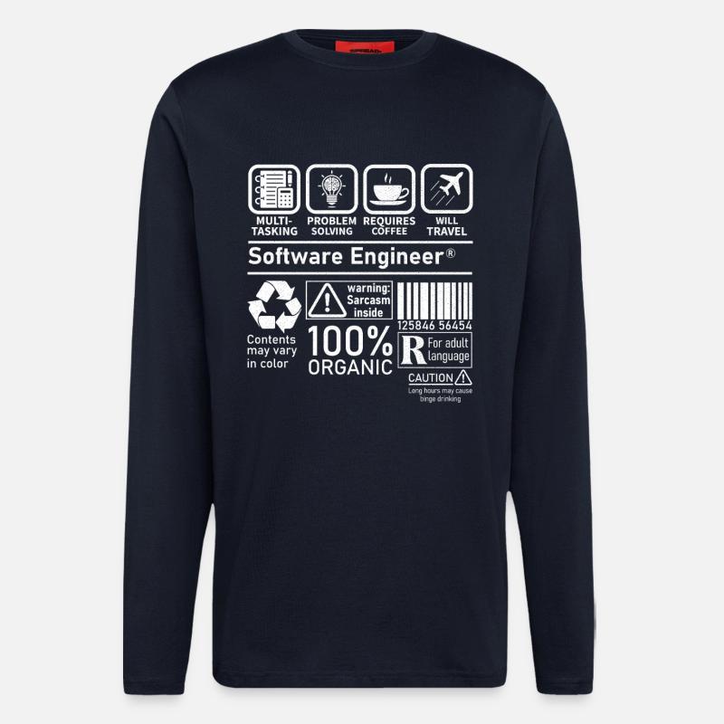 software engineer multi tasking problem solving - Longsleeve - made by SPREAD - DARK NAVY