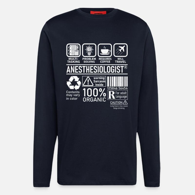 Anesthesiologist multi tasking problem solving - Longsleeve - made by SPREAD  - DARK NAVY