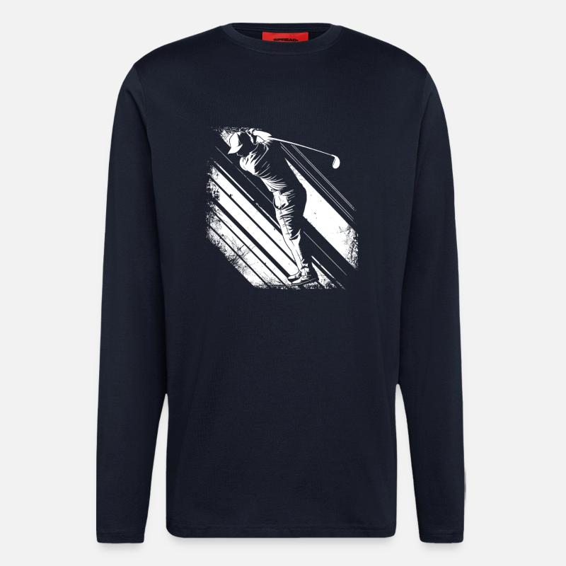 Golfer Grafik - Langarmshirt - made by SPREAD  - DARK NAVY