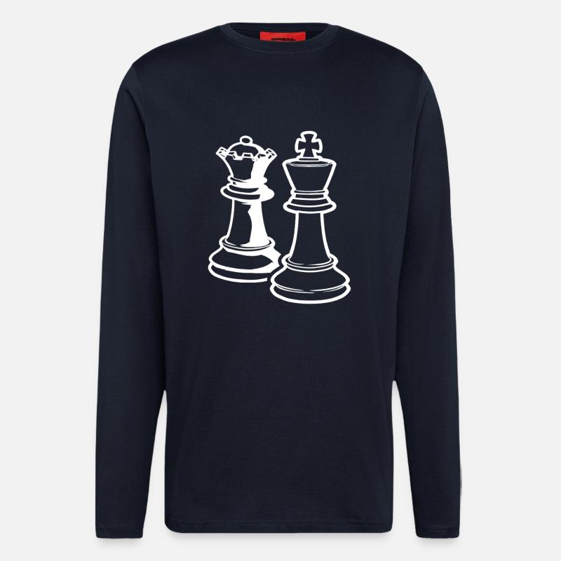 Schach - Langarmshirt - made by SPREAD  - DARK NAVY