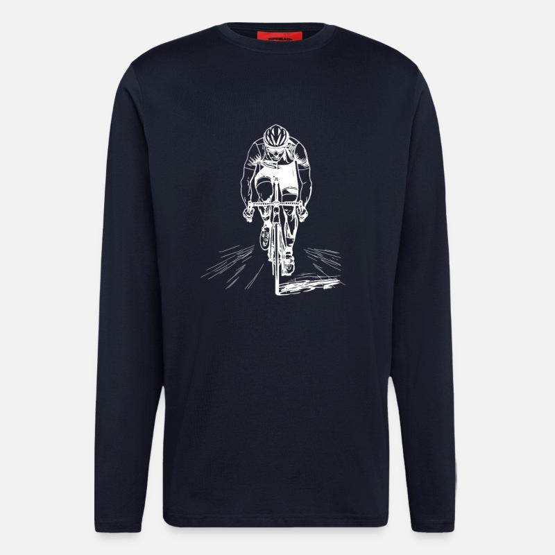 Radfahrer Skizze - Langarmshirt - made by SPREAD - DARK NAVY