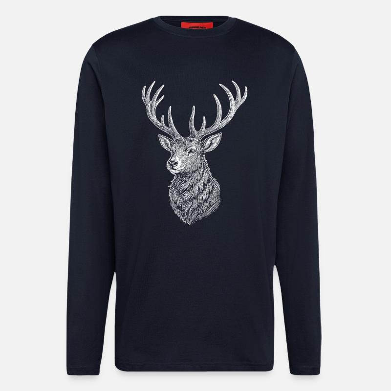 Deer - Longsleeve - made by SPREAD  - DARK NAVY