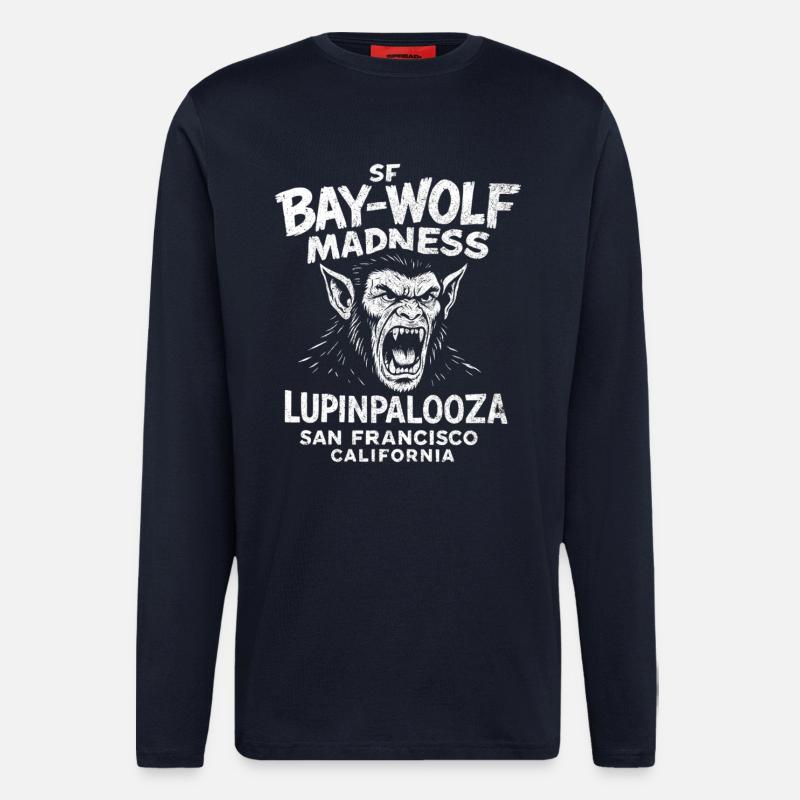 SF Bay Wolf Madness Werwolf - Langarmshirt - made by SPREAD  - DARK NAVY